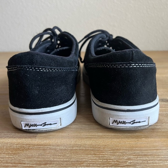 Maui and Sons Sneakers Mens Size 10 Black Suede Leather Low Top Skate Shoes - Picture 9 of 11